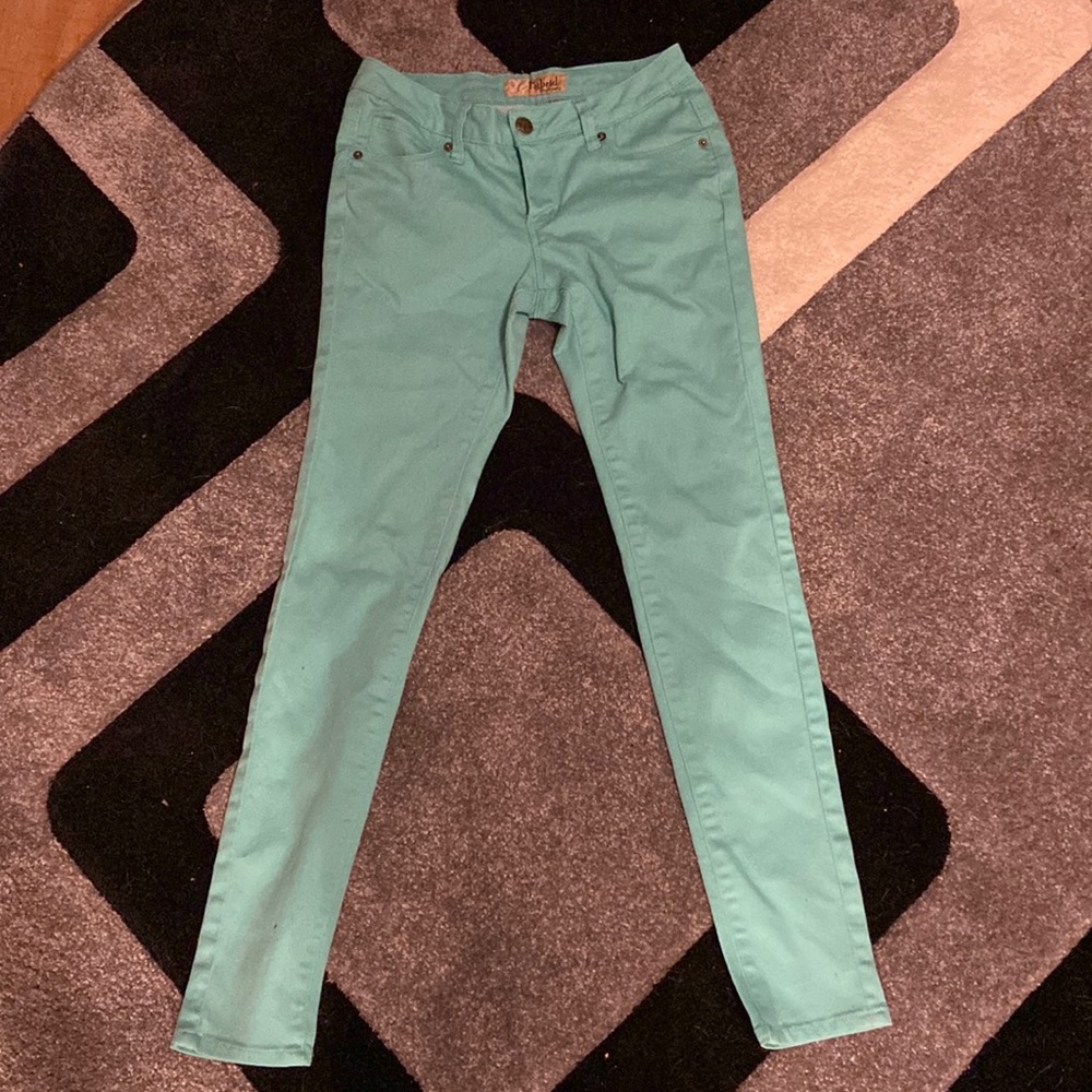 Hybrid and company teal jeans